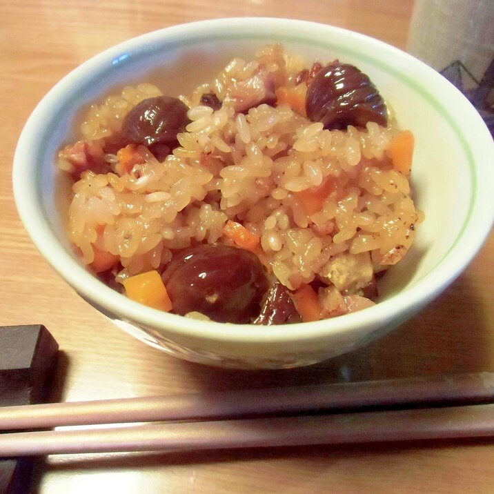 焼き豚と天津甘栗のおこわ レシピ 作り方 By Miashimatora 楽天レシピ